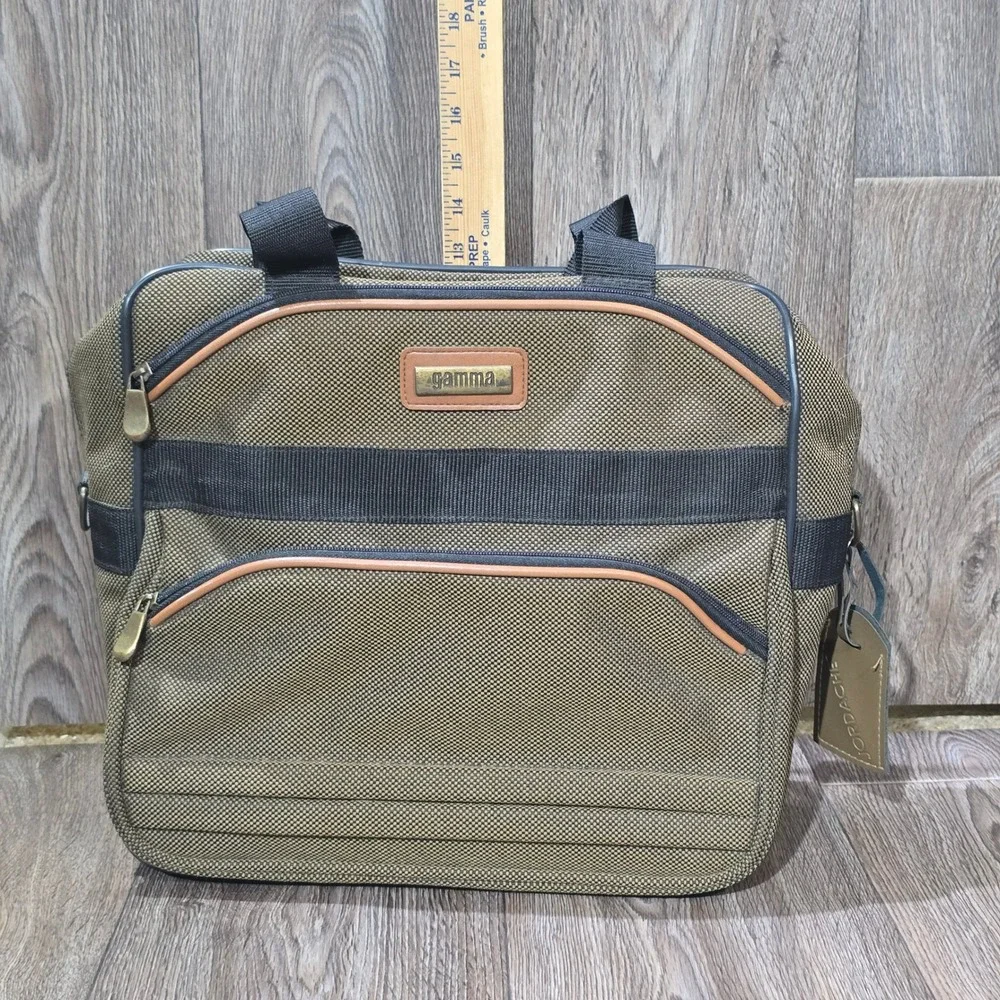 Gamma Travel‎ Bag Luggage Carry On Weekender Duffle Tan Black